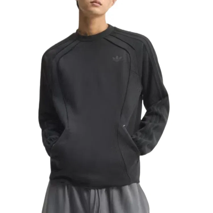 Мужская футболка с коротким рукавом Adidas Teamgeist 26 Cutline Crew Sweatshirt, черный — фото 2