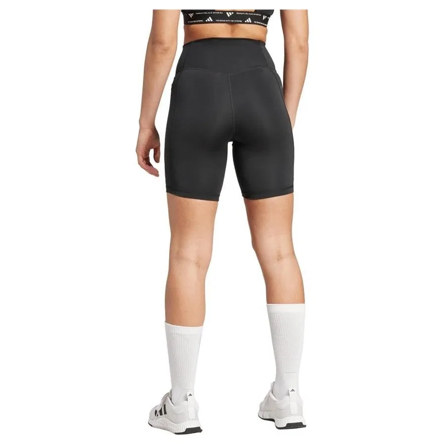 Леггинсы спортивные с высокой посадкой Adidas OPT ESS ST 7IN IT2281, Черный — фото 3