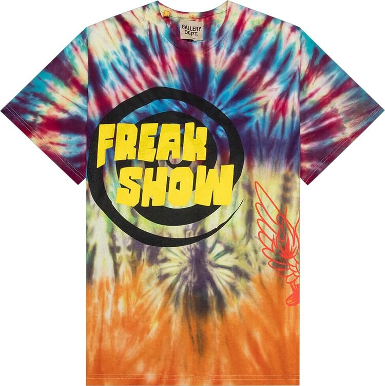 

Футболка Gallery Dept. Freak Show Tee 'Tie Dye', разноцветный, Серый, Футболка Gallery Dept. Freak Show Tee 'Tie Dye', разноцветный