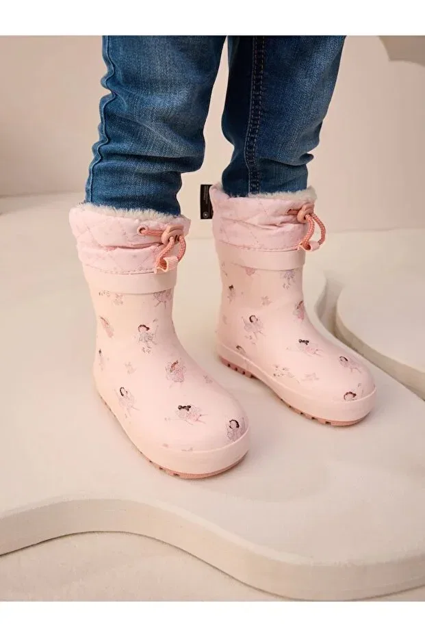 Детские сапоги для девочек водонепроницаемые Fairy Pink Character Thinsulate Lined Cuffed Rain Boots Next Baby, Pink — фото 3