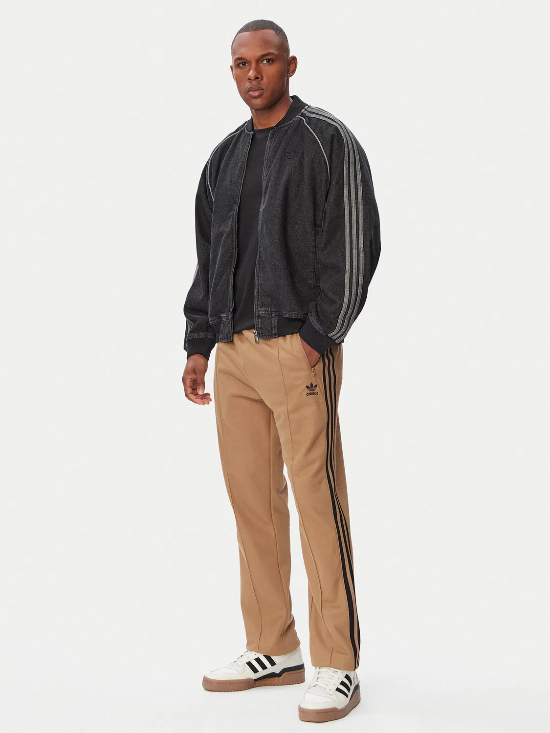Мужская джинсовая куртка свободного кроя Sst Adicolor Adidas, черный — фото 2
