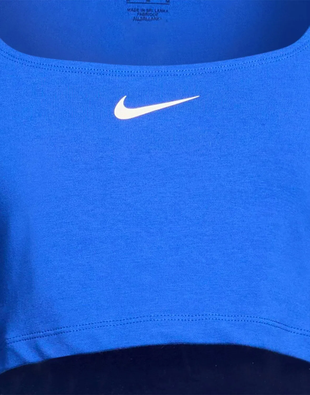 Женский укороченный топ с длинным рукавом Nike, синий — фото 4