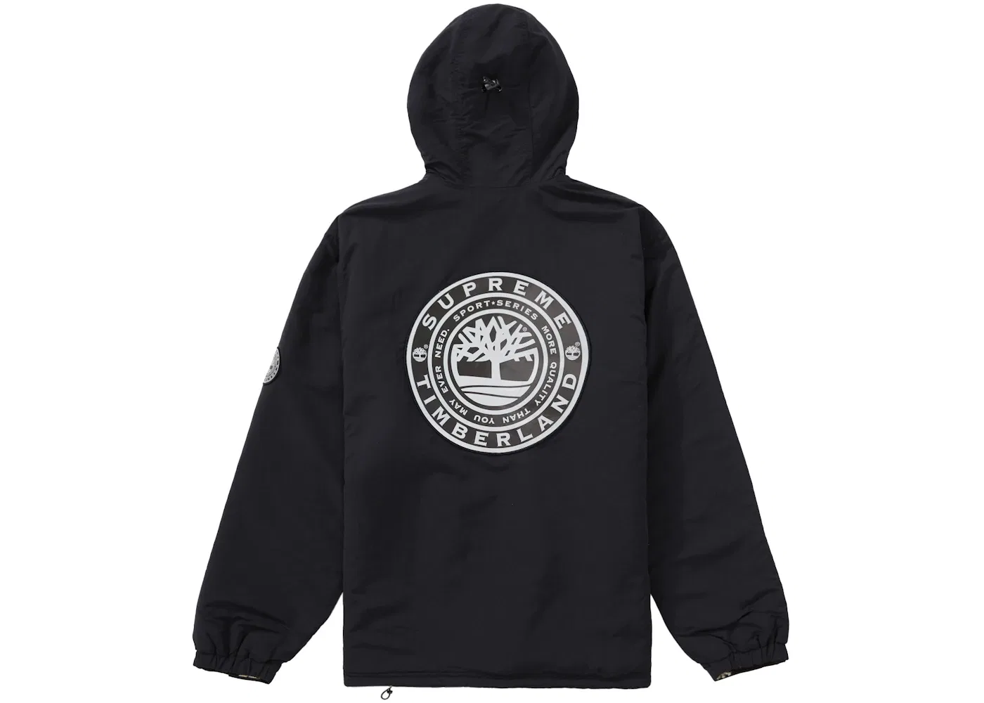 Мужская куртка из рипстопа двусторонняя Supreme Timberland, Black — фото 3