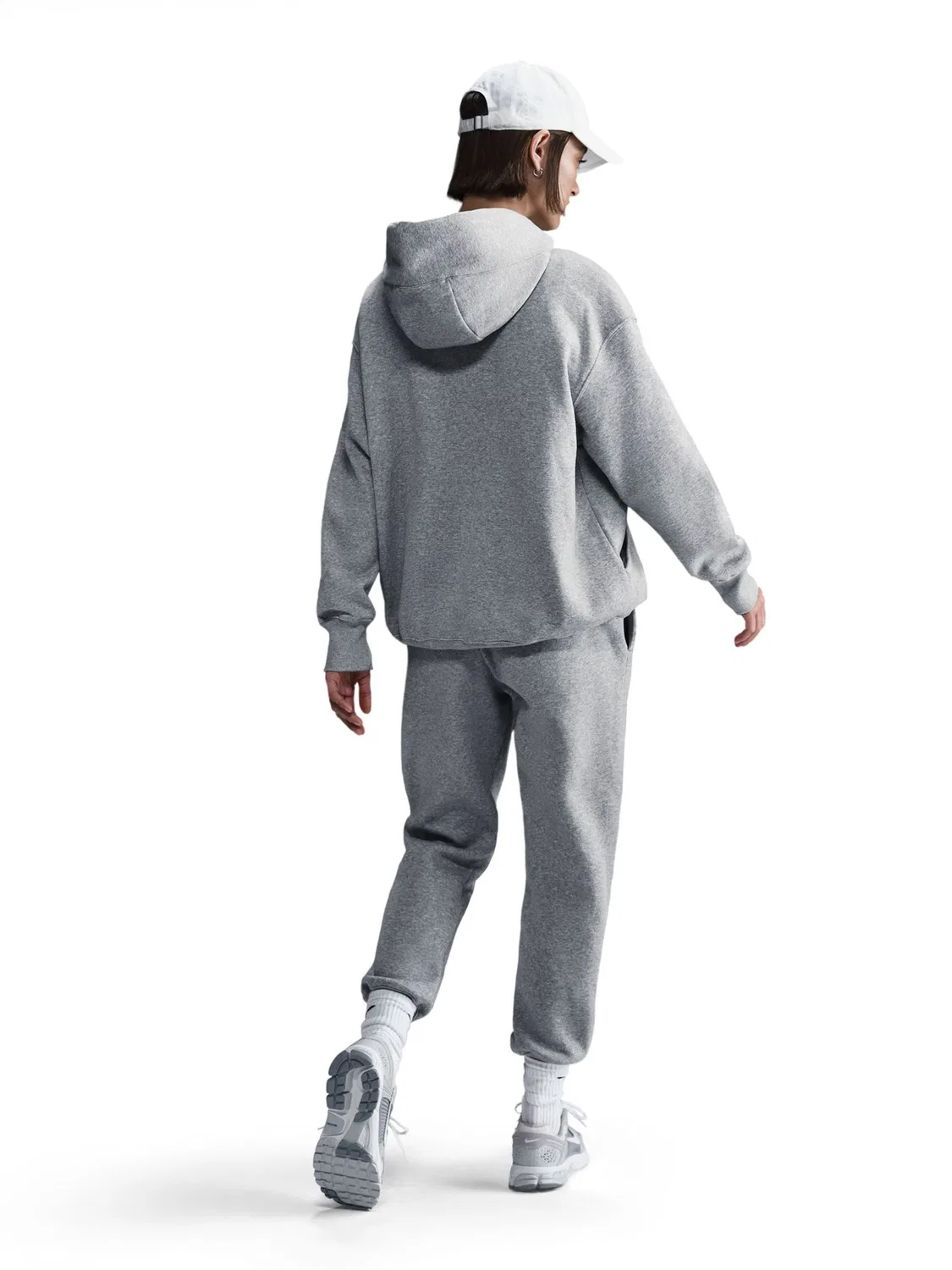 Худи Nike Phoenix Fleece, темно-серый меланж — фото 2