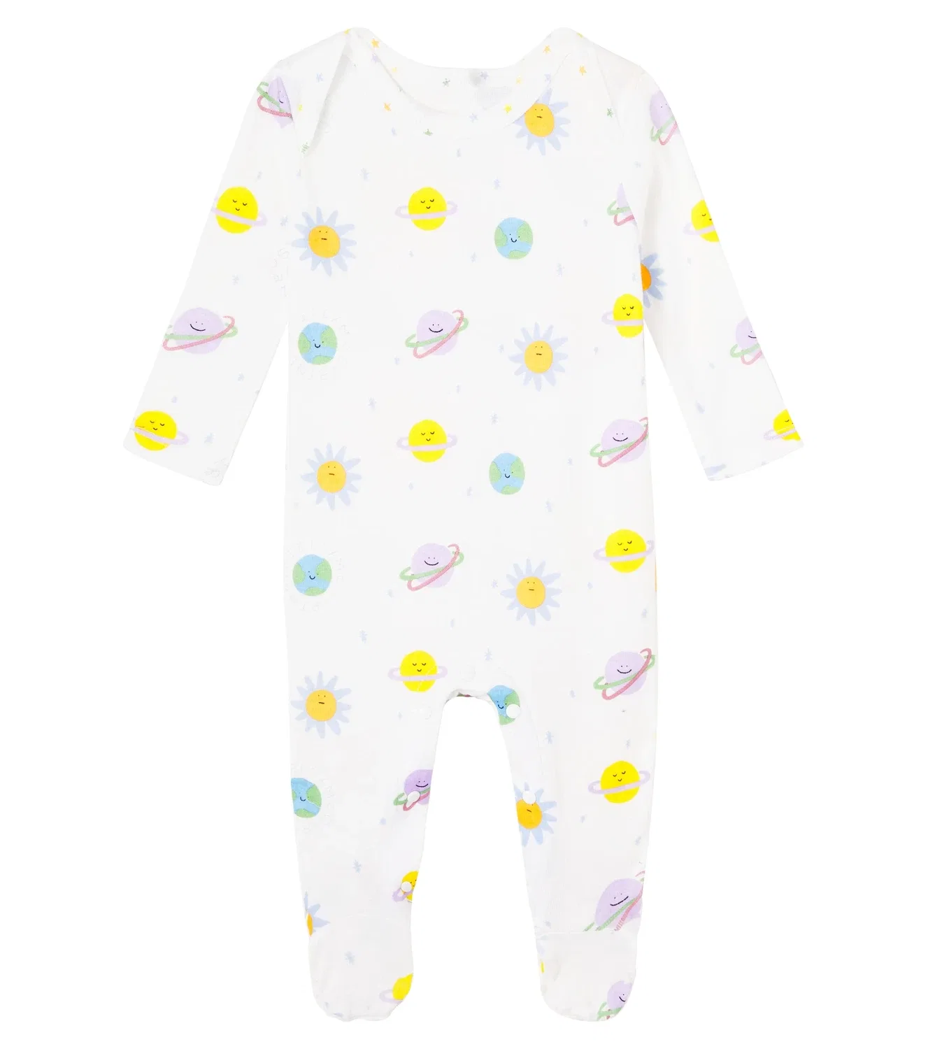 Комплект из хлопка для младенца: комбинезон, шапочка, боди и плед, Stella Mccartney Kids, белый — фото 2