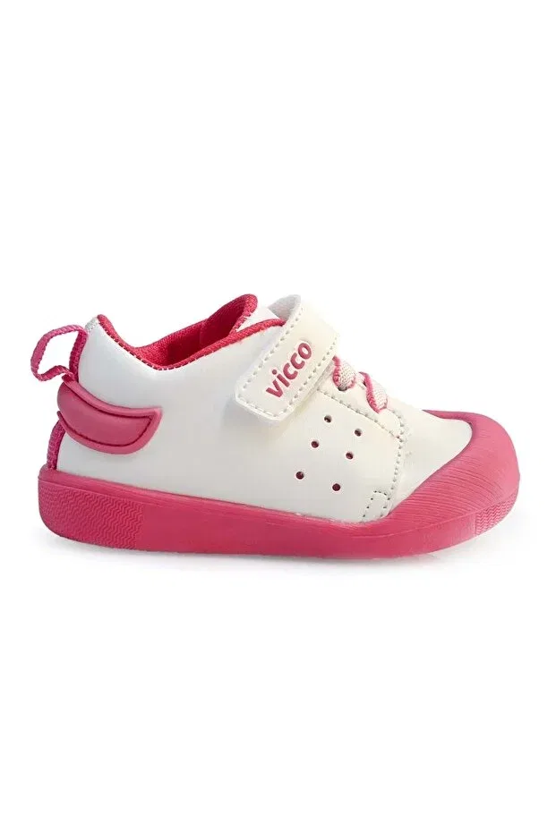 Детские ортопедические кроссовки для девочек с липучкой Oli First Step Vicco, Fuchsia — фото 3