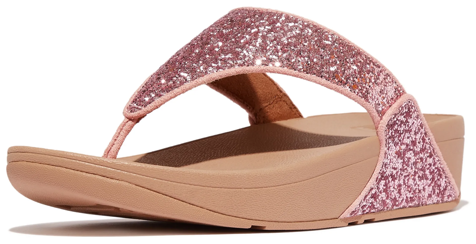 Fitflop Dianette "Lulu", летние туфли с блестящей повязкой, цвет Rosé