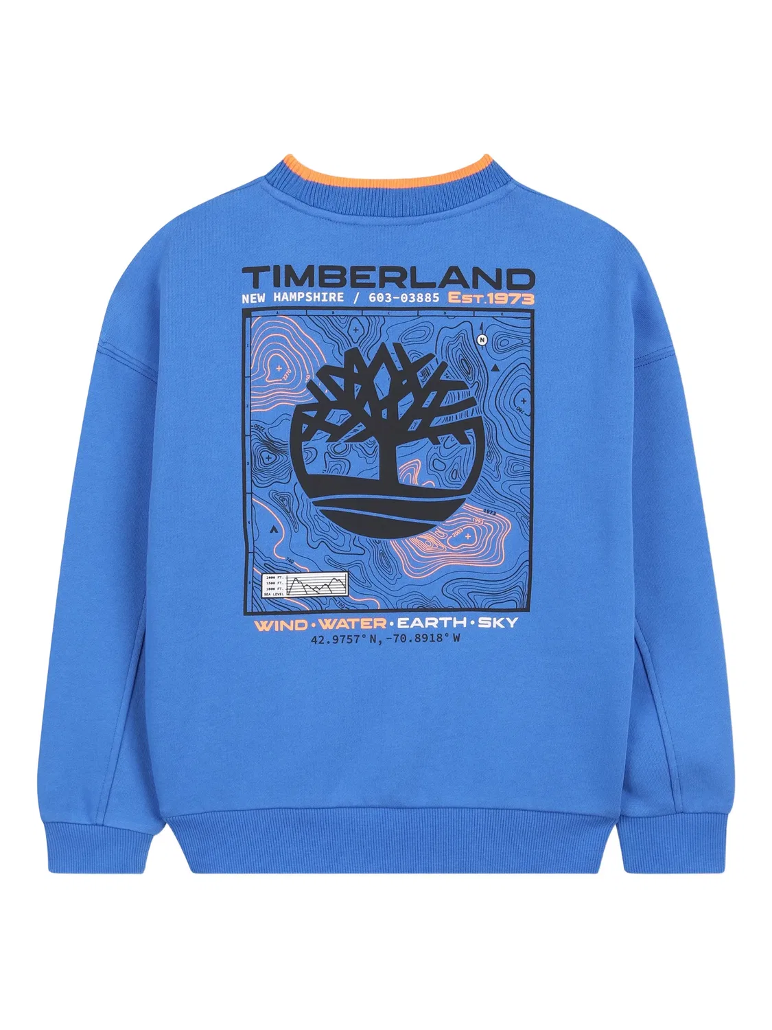 Свитшот с графическим принтом Timberland, синий — фото 2