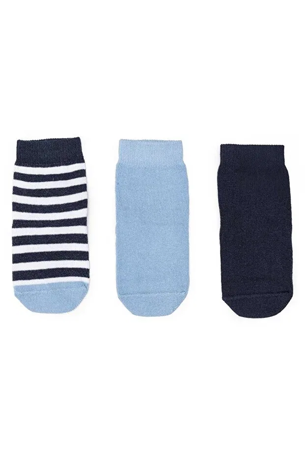 Детские носки для мальчиков с принтом 3-комплект Hellobaby Ebebek Hello Baby, Blue
