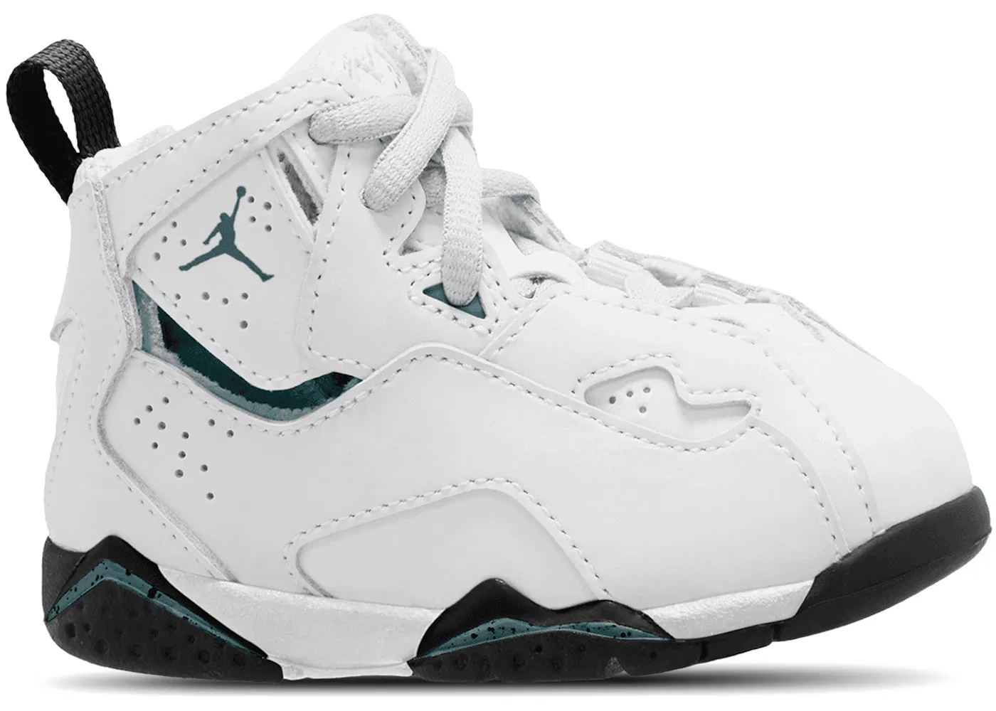 Детские кроссовки с длинным шнурком Jordan True Flight Jordan, White/Black/Oxidized Green