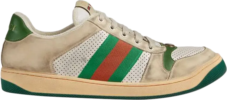 

Кроссовки Gucci Screener Distressed Green Orange, зеленый