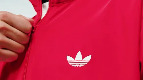 Мужская спортивная куртка на молнии Firebird Adidas Originals, алый — фото 2