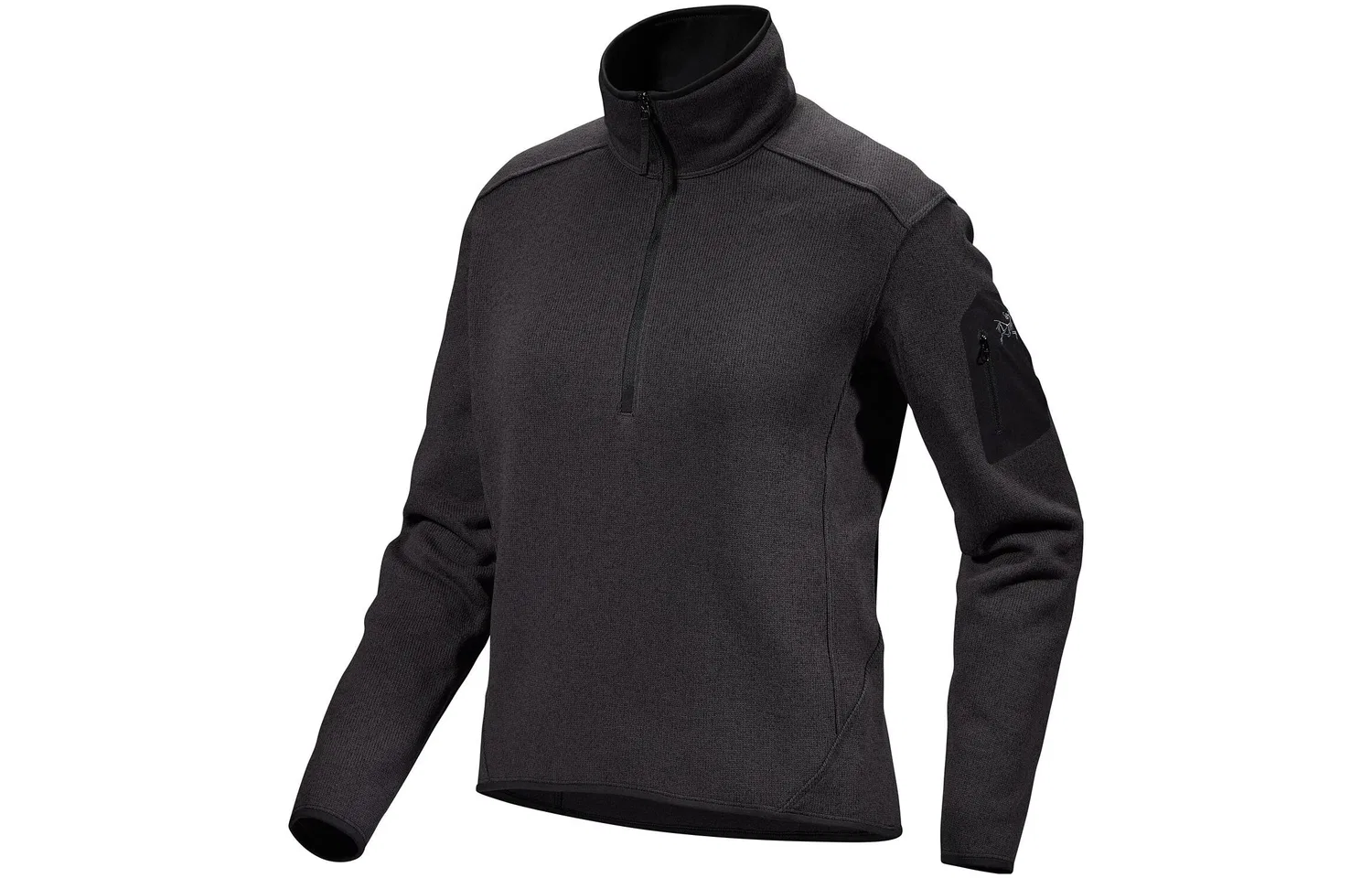 Женский флисовый свитер с высоким воротником Arcteryx Covert, Evening Mist Pink Gray/Solitude Gray/Alpine Rose Heather/Solitude — фото 3