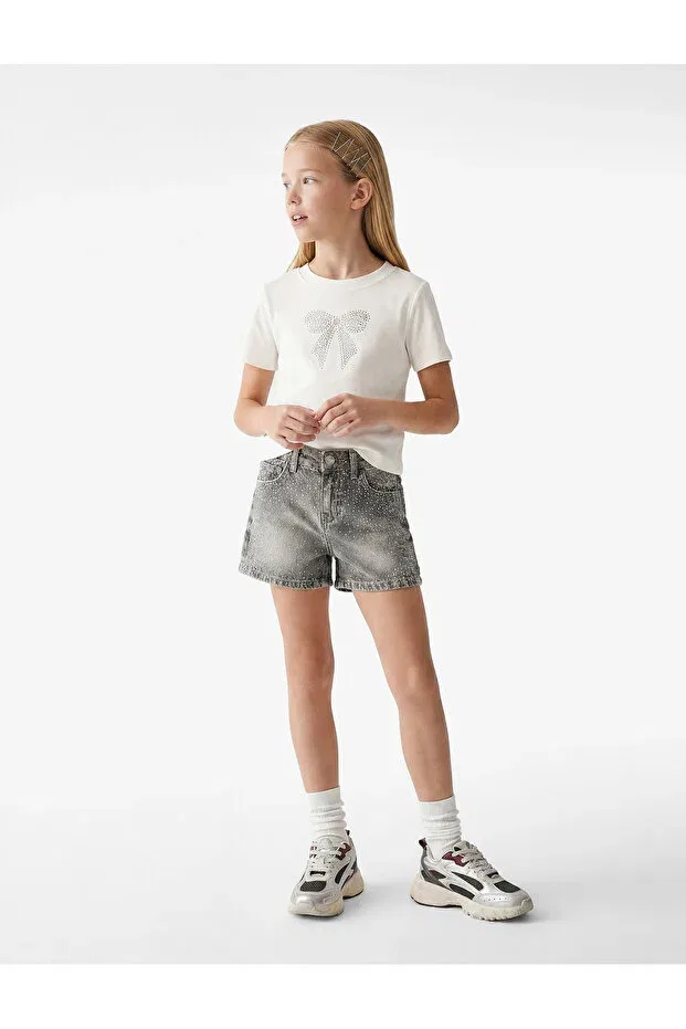 Детские шорты для девочек джинсовые Koton, Gray