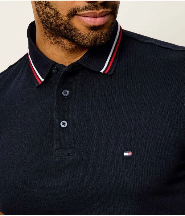 Мужское поло Slim Fit Tommy Hilfiger, Blu Marino — фото 4