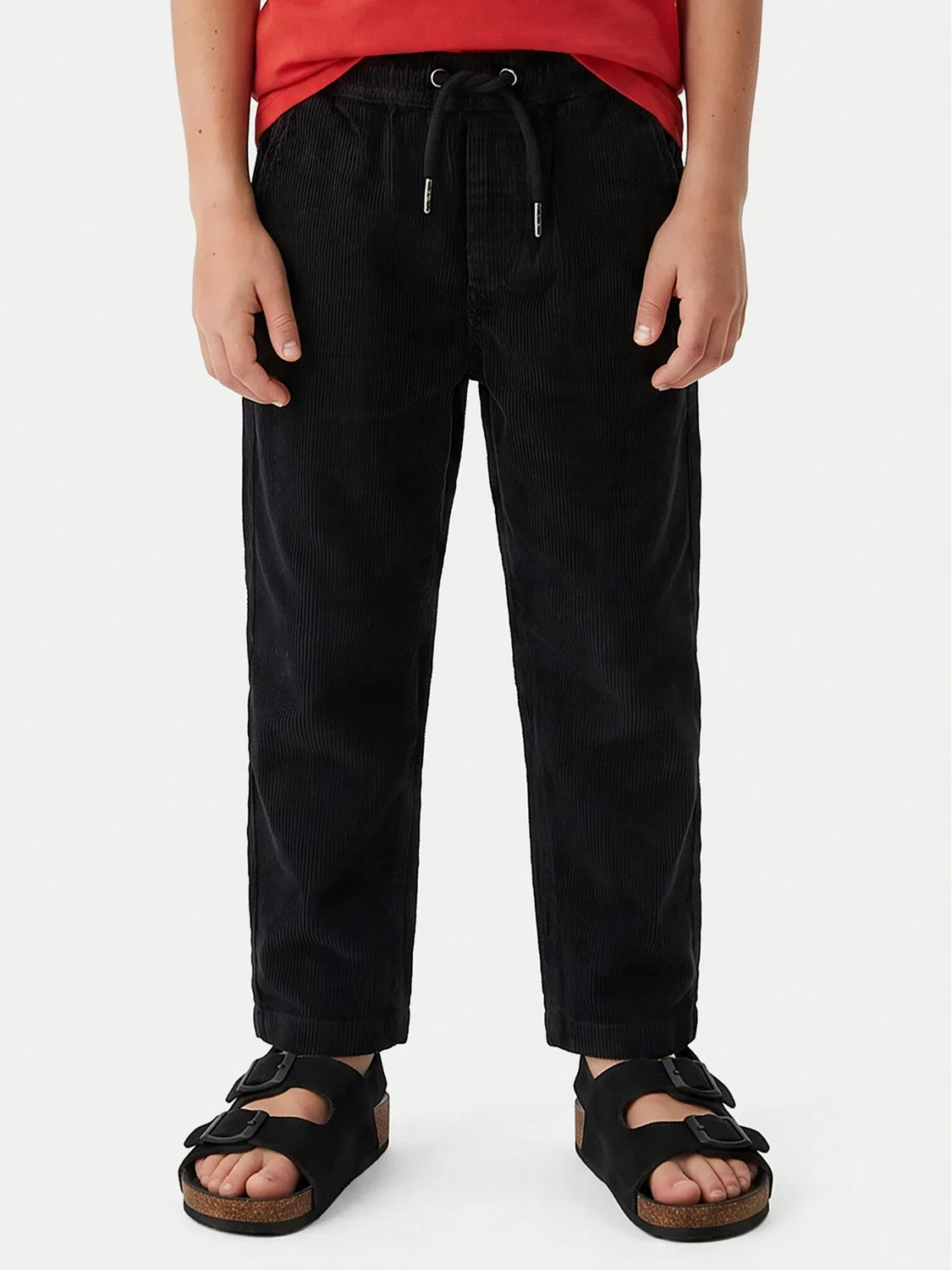 Брюки зауженного кроя для мальчика Taxer Cord Quiksilver, черный