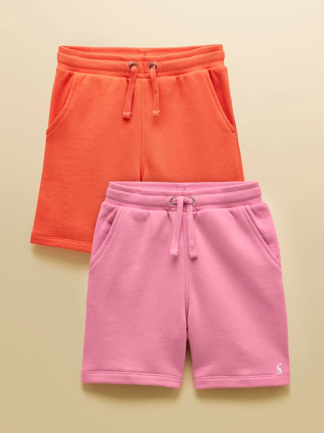 Шорты спортивные, набор 2 шт, Loopback Sweat Joules, розовый и оранжевый