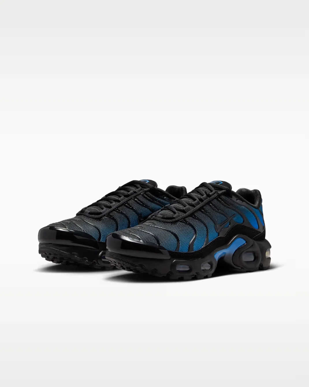 Кроссовки подростковые Nike Air Max Plus, черный/синий — фото 4