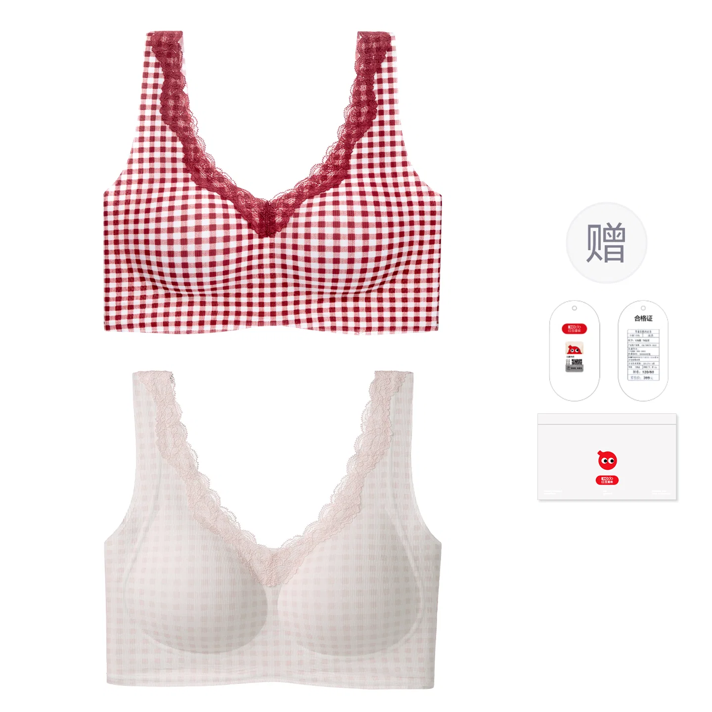 Детское спортивное бра для девочек с принтом Sweet Style Sports Shockproof Vest Bra Red bean, Light Yellow+Red