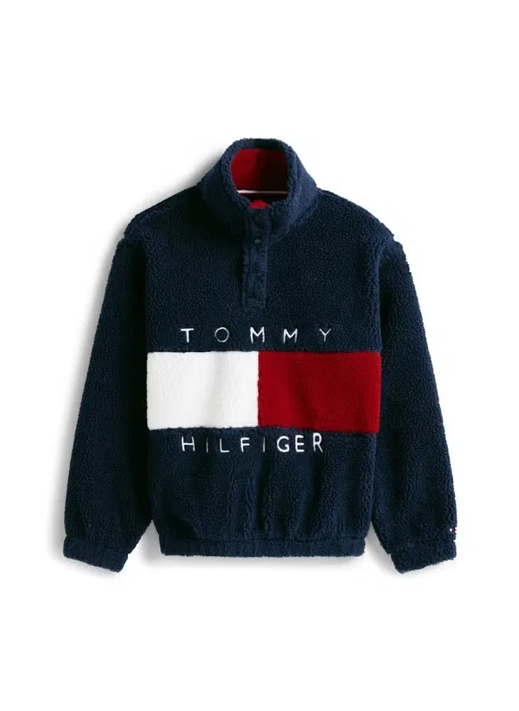 Свитшот с принтом флага Tommy Hilfiger, темно-синий — фото 4