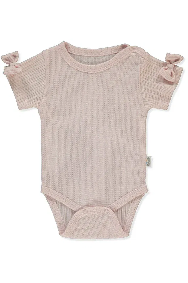 Детское боди для девочек хлопковое Jakarli süprem short sleeve body ay (sweet princess) Bebetto, Pink