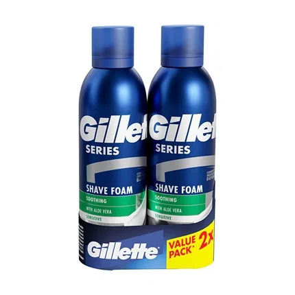 Пена для бритья успокаивающая Gillette, 2 x 200 мл