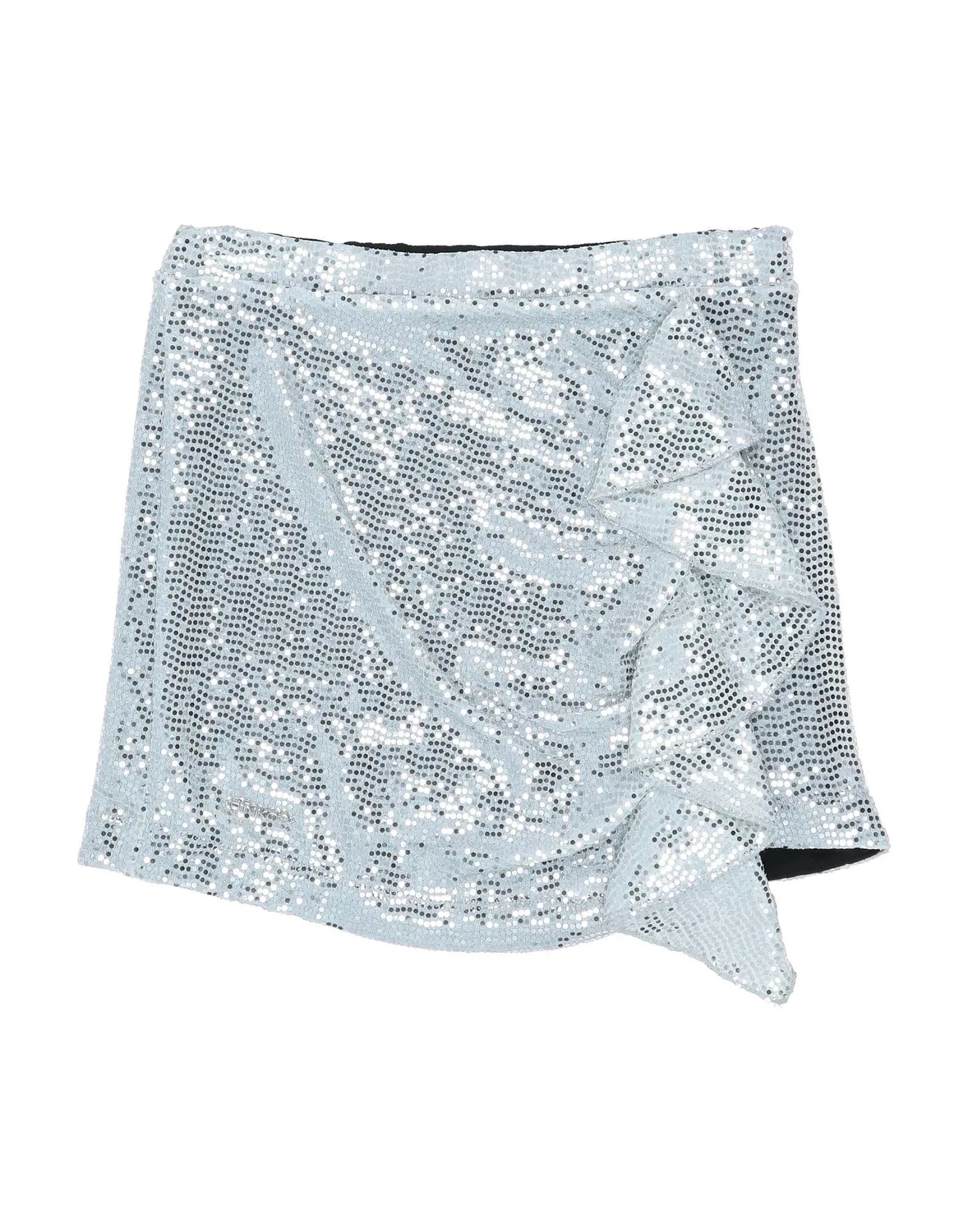 Детская юбка для девочек из трикотажа с рюшами Silver Pinko Up, серебряный