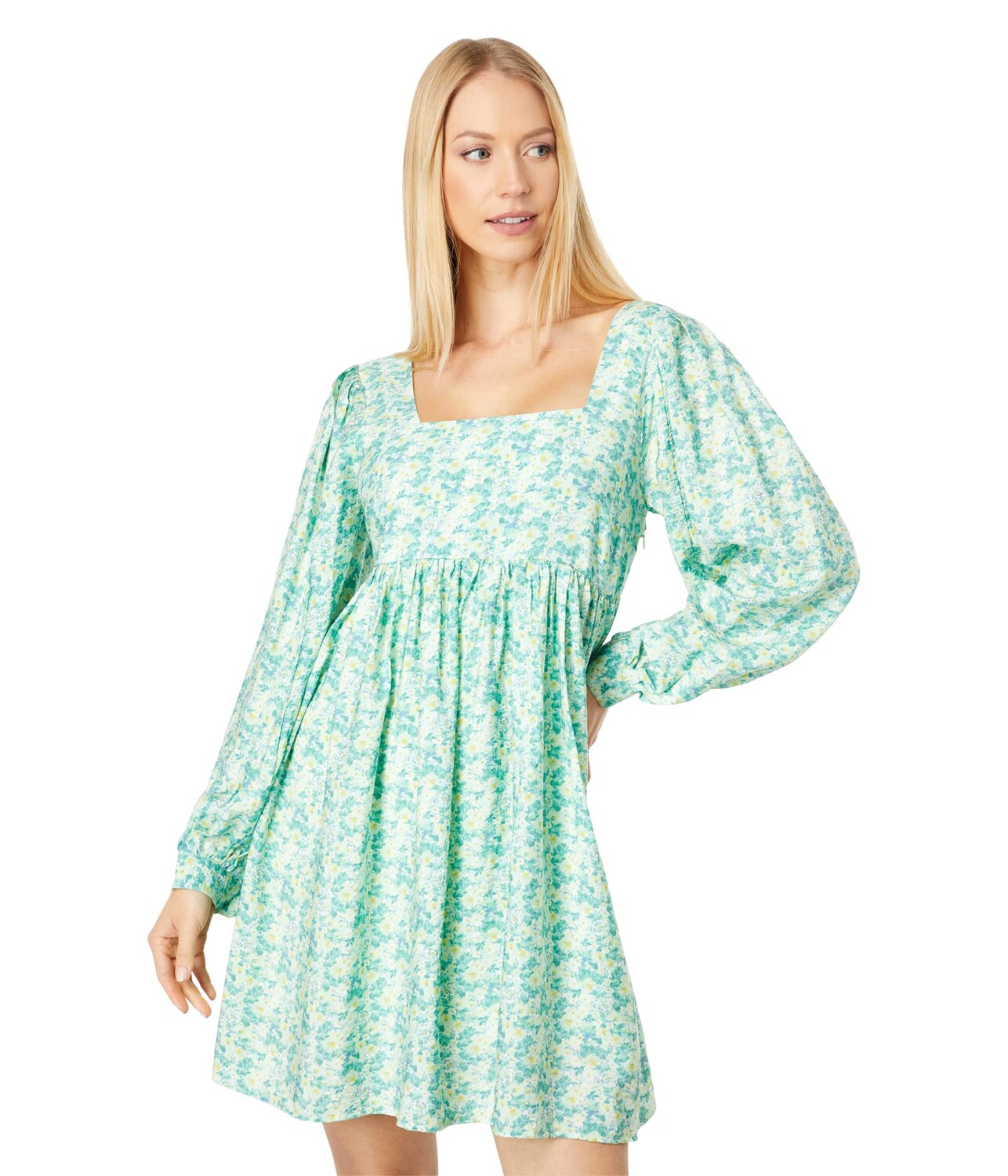 

Платье MOON RIVER, Long Puff Sleeve Floral Dress