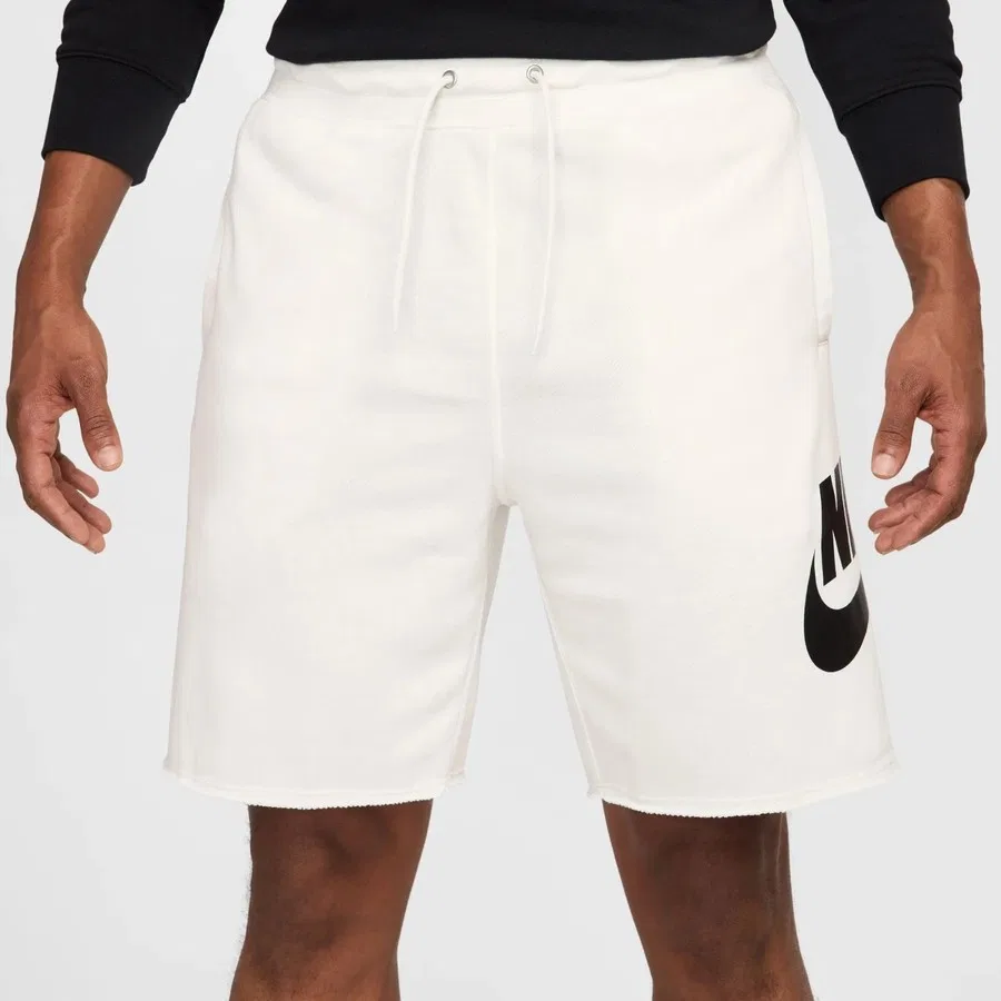 Шорты спортивные свободного кроя с принтом Nike Sportswear Sport Essentials French Terry Alumni, Белый — фото 2