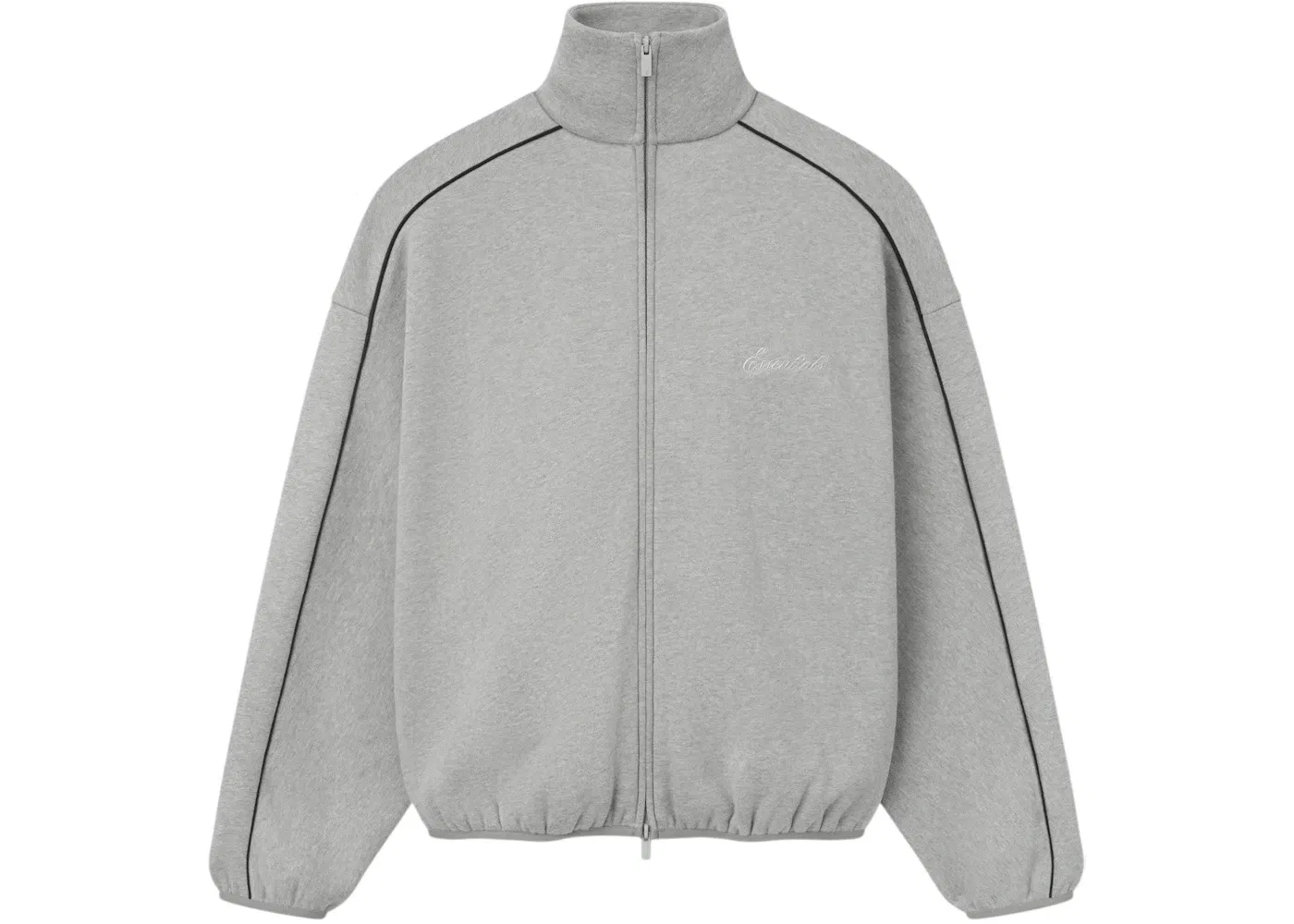 Мужская куртка с длинным рукавом Fear of God Essentials Modern Piping Track Jacket, Concrete Heather/Black