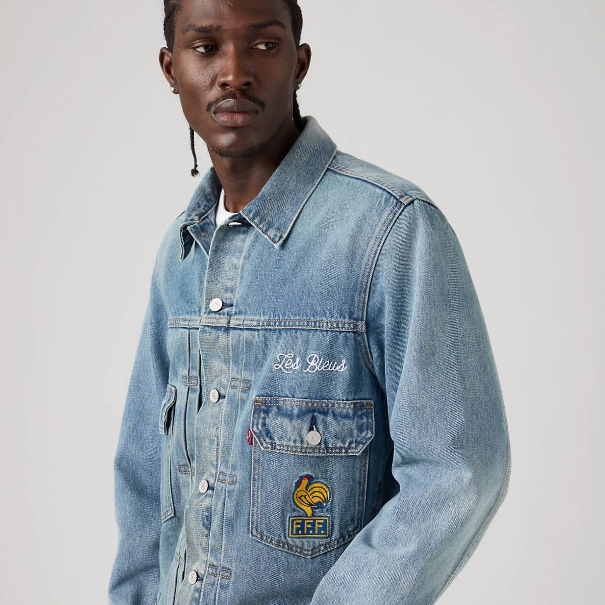 Куртка Levi's France Football Type II, France - Dark Wash — фото 4