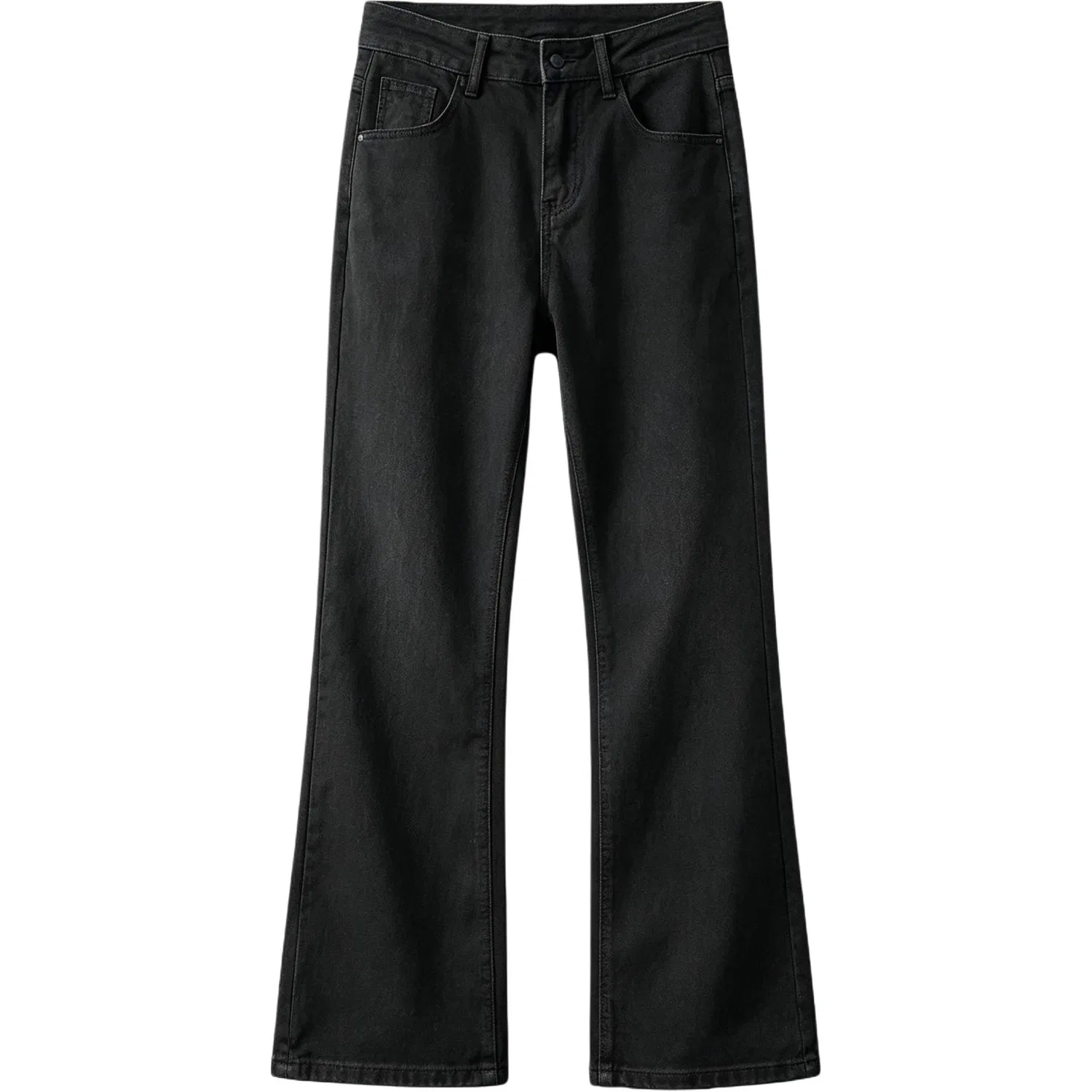 Детские джинсы клеш с флисовой подкладкой ALORGEEK, Black Fleece-Lined — фото 3