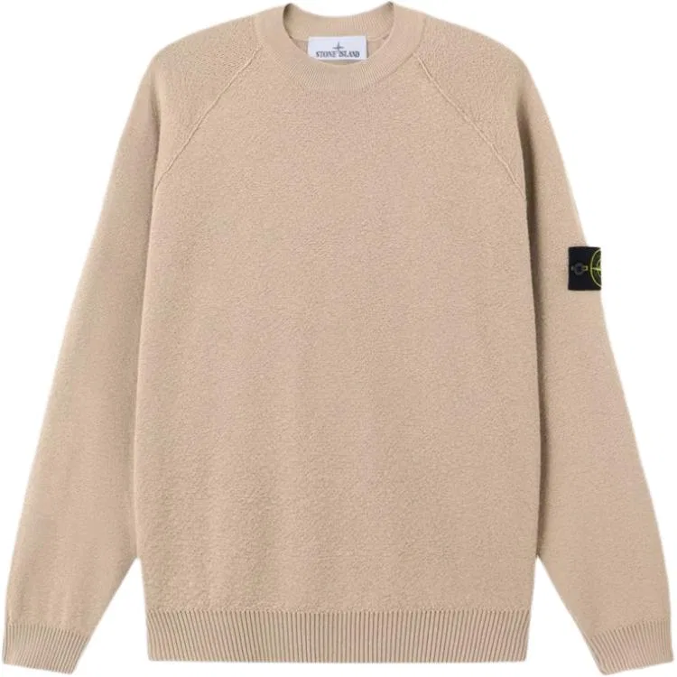 Мужской свитер с круглым вырезом, вязаный, STONE ISLAND, Desert