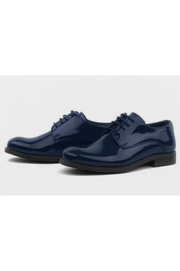 Детские классические туфли для мальчиков лакированные Aslı Türkoğlu, Navy Blue
