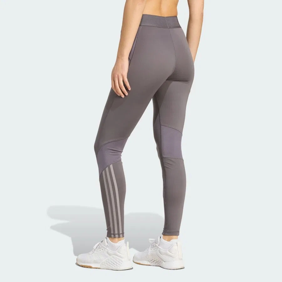 Леггинсы спортивные с высокой посадкой Hyperglam Shine adidas, Серый — фото 2
