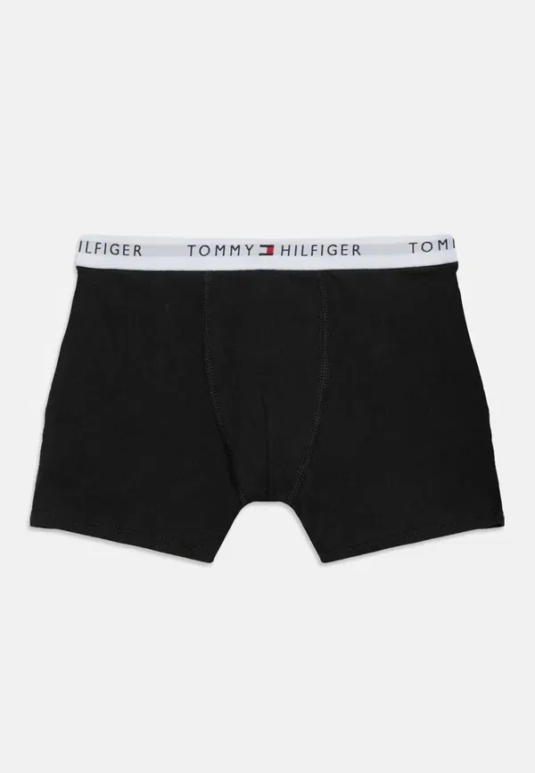 Комплект из 5 трусов с повторяющимся логотипом на поясе Tommy Hilfiger Gry Heather, Navy, черный/синий/серый — фото 3