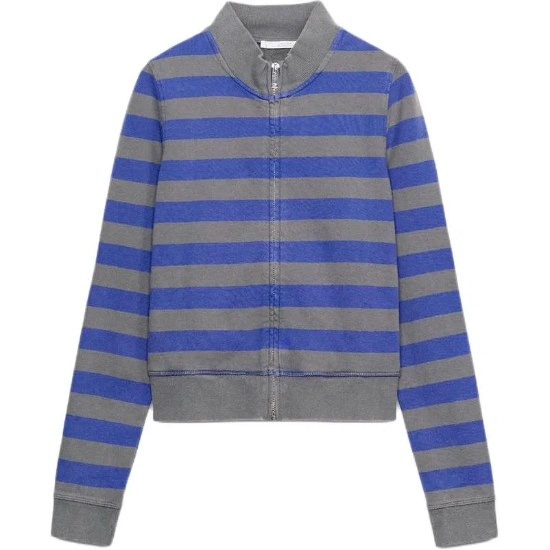 Женская толстовка с полосатым принтом и воротником-стойкой ZARA, Stripes
