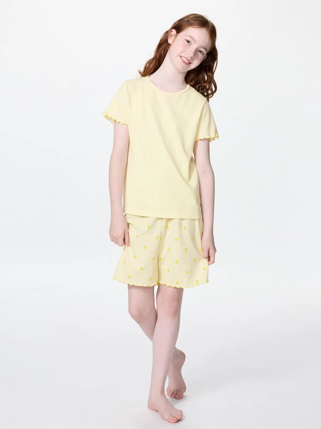 Комплект одежды Airism Uniqlo, девочки, желтый — фото 2
