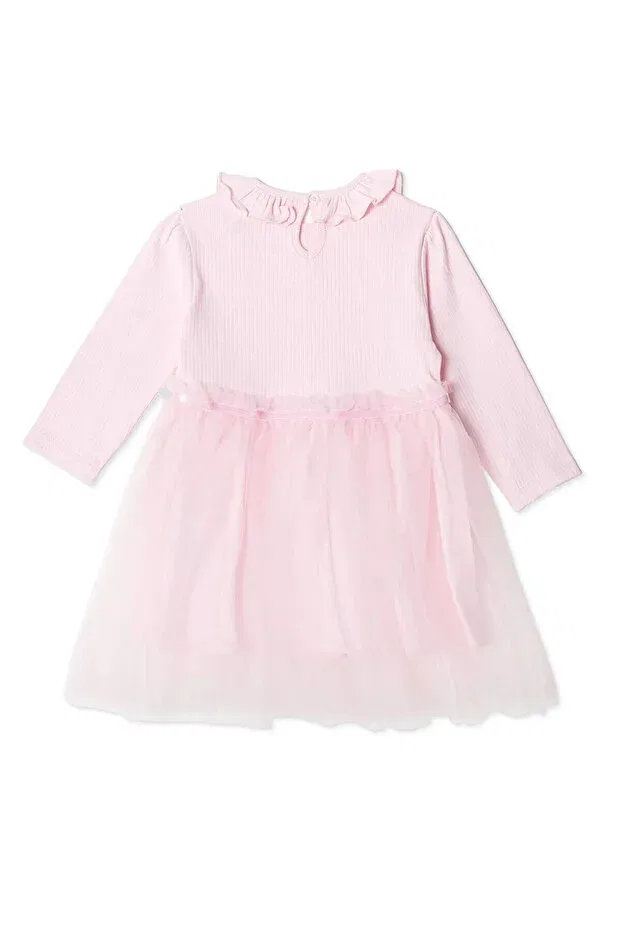 Детское платье для девочек с длинным рукавом Hellobaby Ebebek Hello Baby, Pink — фото 2