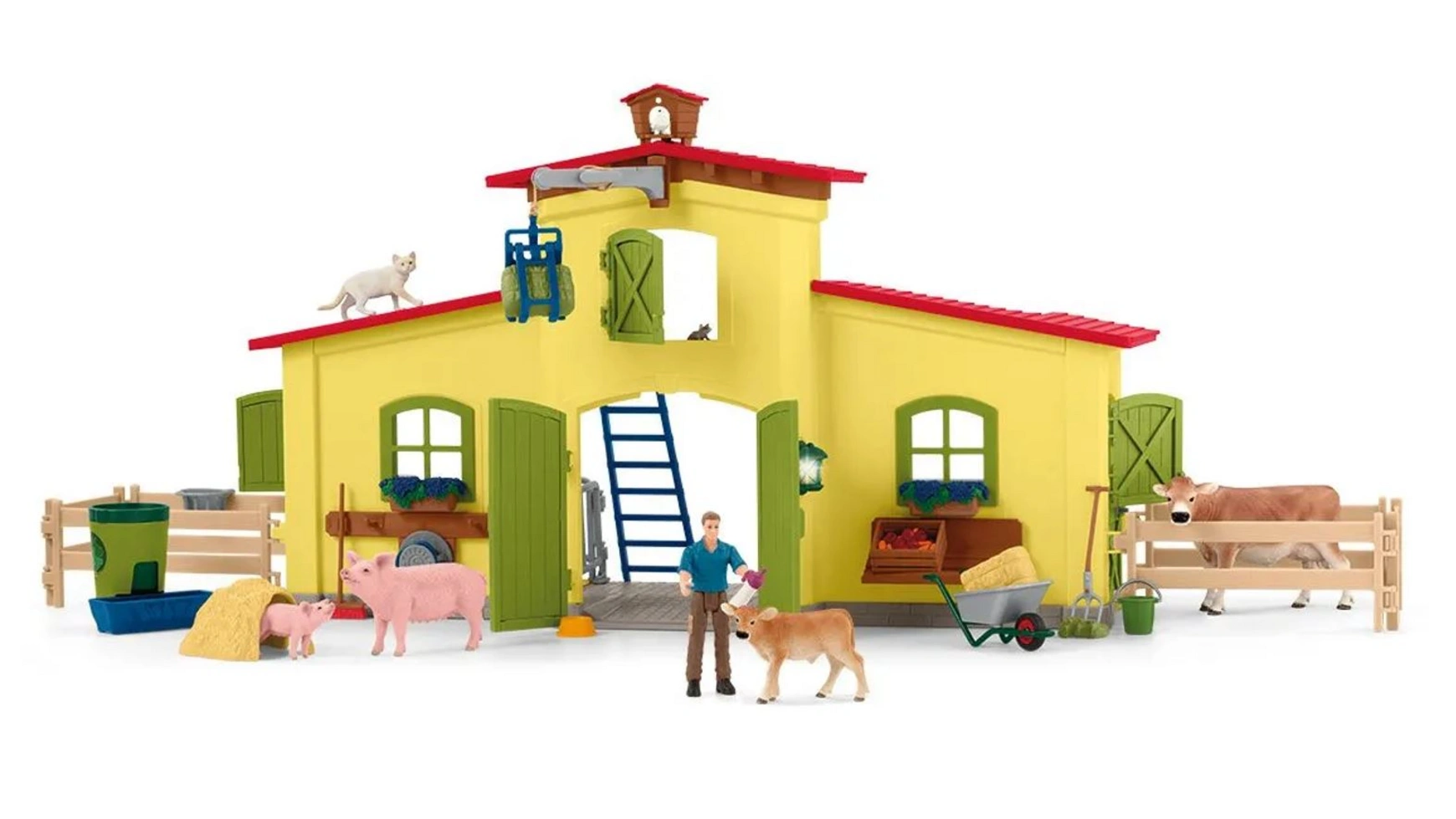 

Schleich Фермерский мир Большая конюшня с животными и аксессуарами