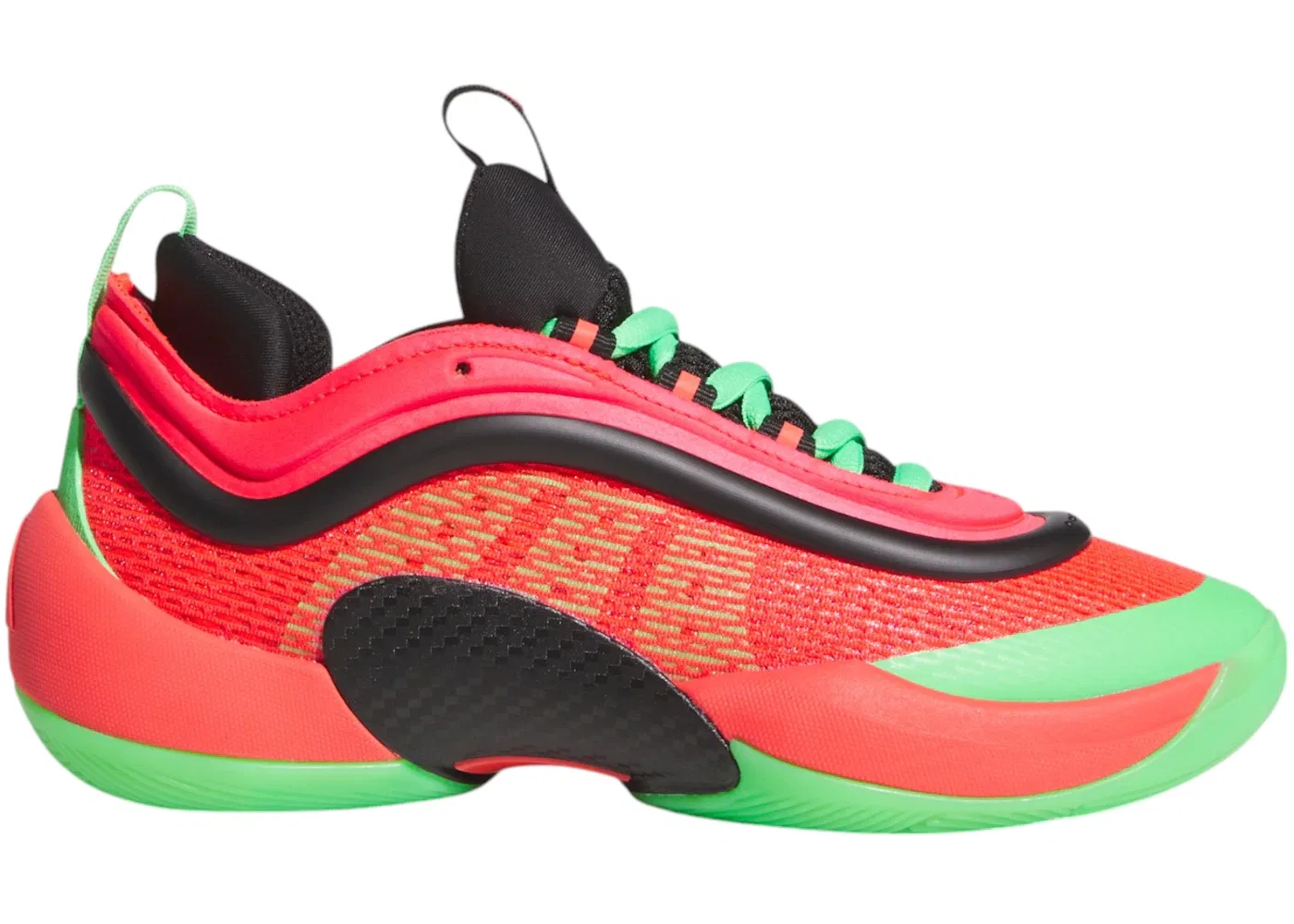 Детские кроссовки для мальчиков с принтом Adidas D.O.N. Issue 6, Lucid Red/Screaming Green/Core Black