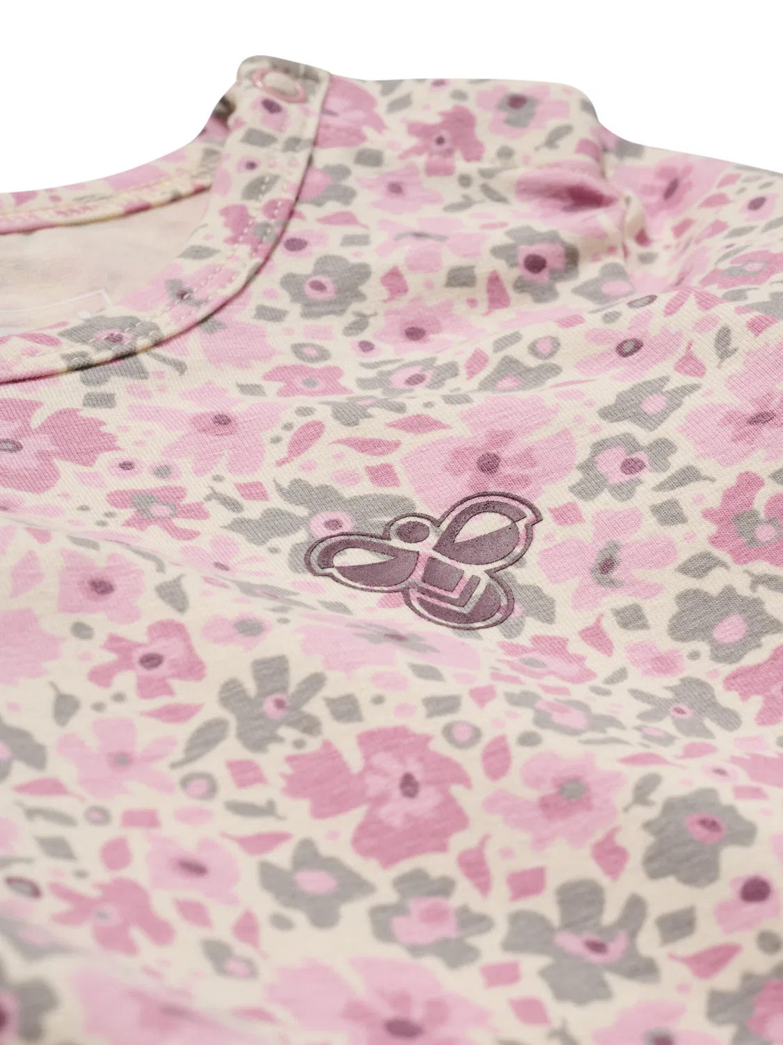 Детский боди-комбинезон с длинным рукавом Hmlmini Madchen Hummel, Rosa / Bonbonrosa — фото 3