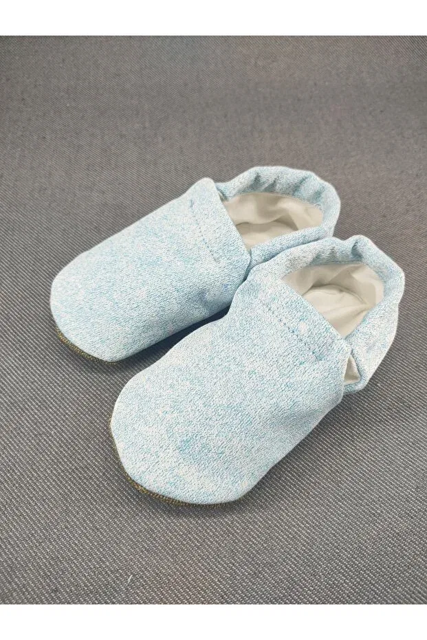 Детские пинетки-тапочки для мальчиков с принтом Loove Bebe, Blue — фото 2