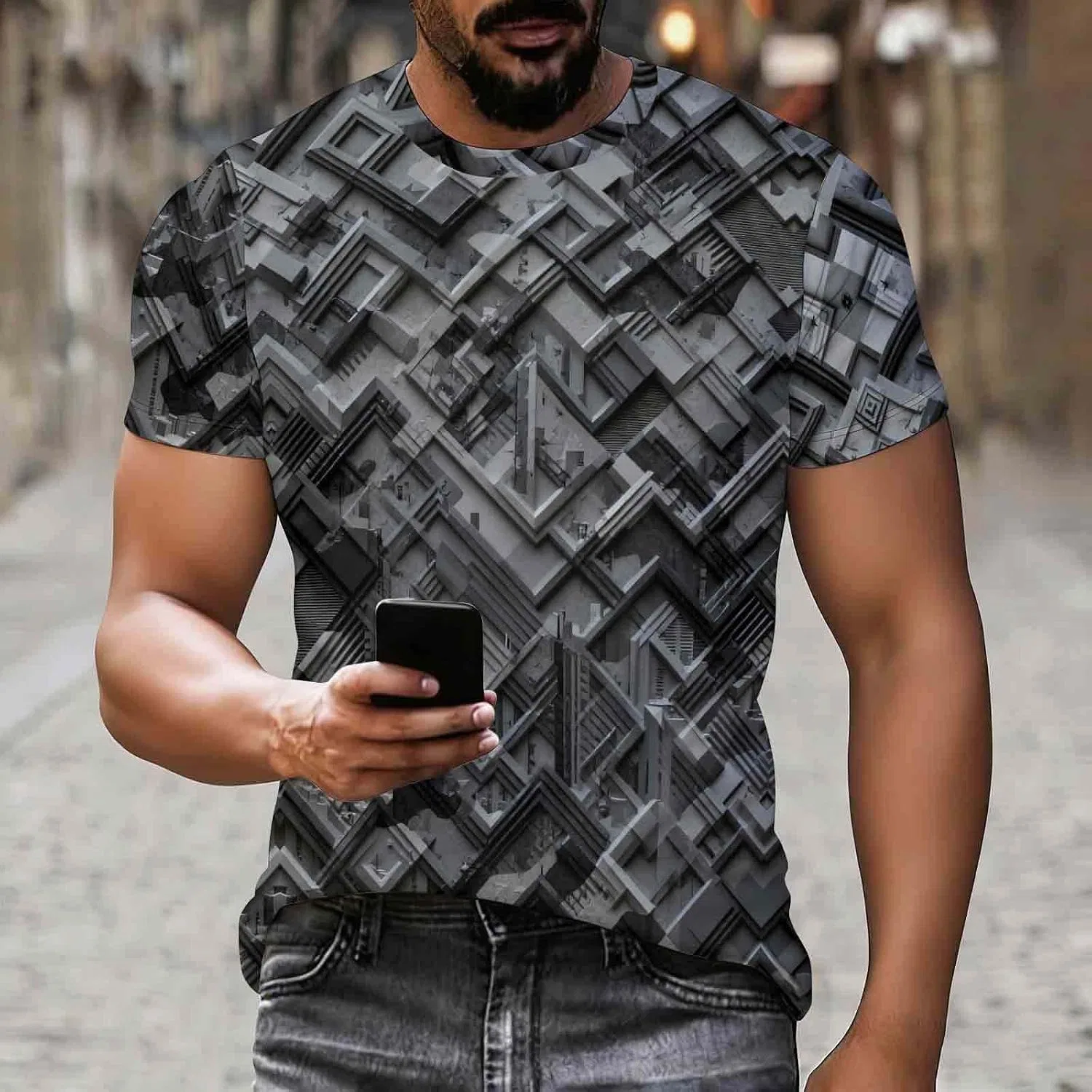 Мужская футболка с камуфляжным принтом camo t-shirt, Camouflage — фото 2