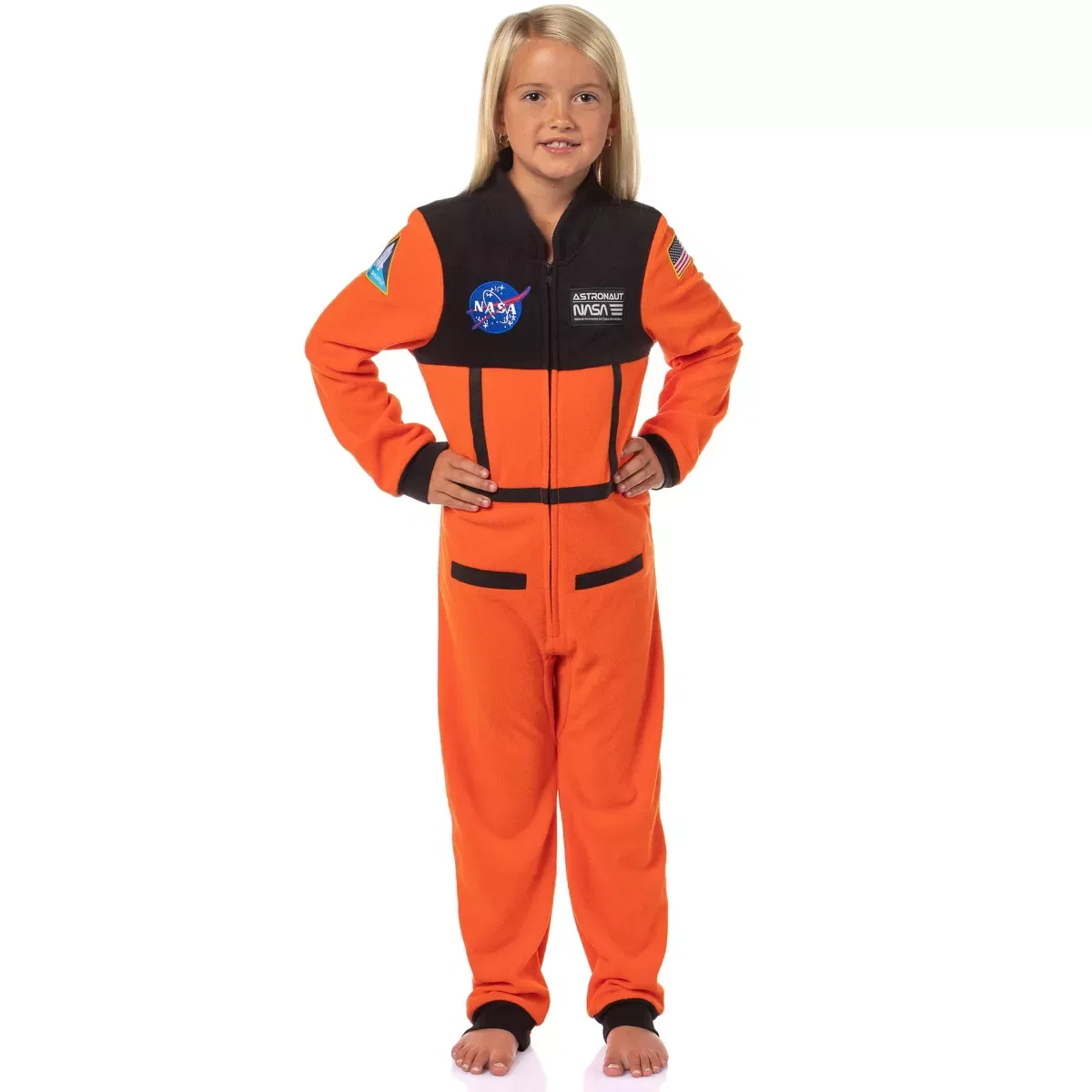 Детский комбинезон-пижама с принтом NASA Space Shuttle Astronaut Union Suit NASA, Orange — фото 2