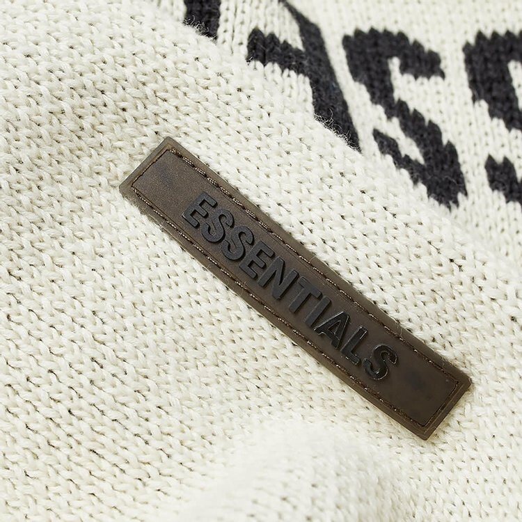 Худи Fear of God Essentials Knit Hoodie 'Buttercream', кремовый — фото 3