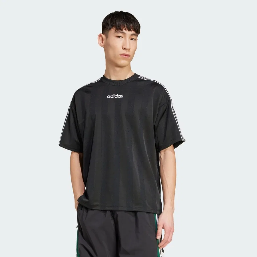 Спортивная футболка с принтом 90s Stripe Jersey adidas, Черный