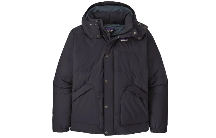 Мужская куртка с утеплителем из переработанного пуха с принтом Downwind Recycled Down Jacket Patagonia, Yanning Blue/SMDB — фото 3