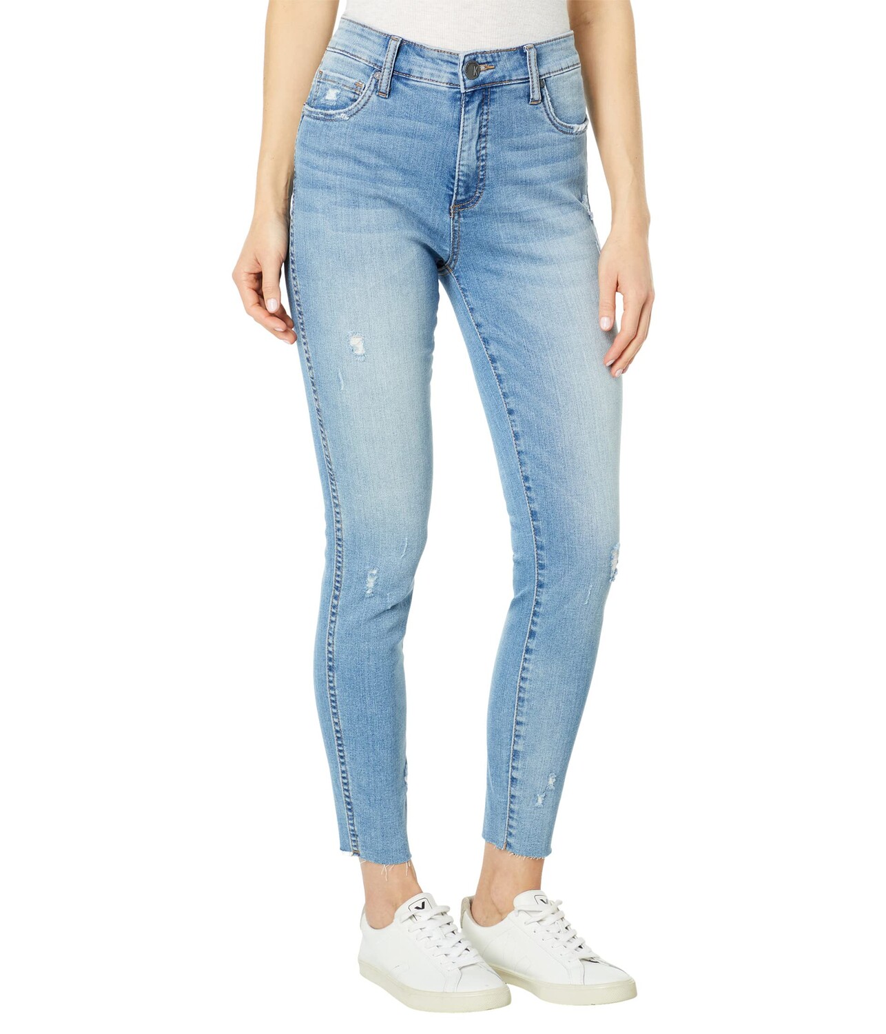 

Джинсы KUT from the Kloth, Connie High-Rise Fab AB Ankle Skinny-Raw Hem in Preferable