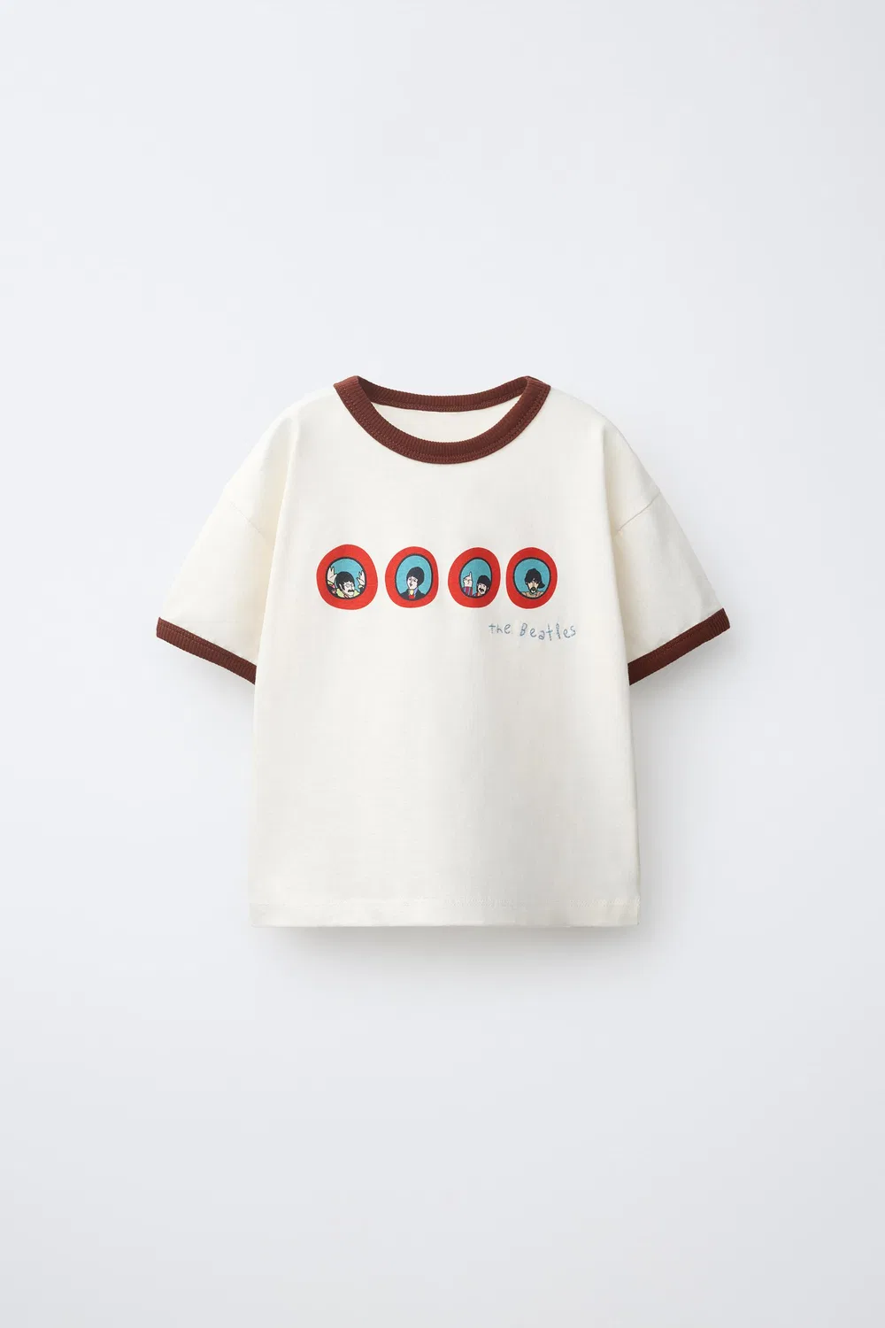 Футболка с принтом THE BEATLES ZARA, Oyster-white